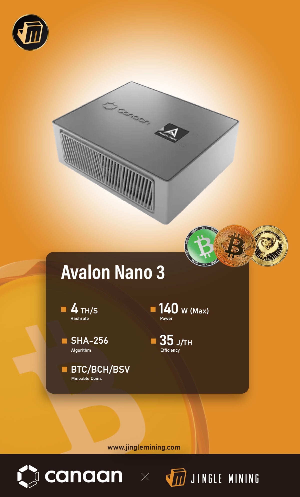 Canaan Avalon Nano 3 (4TH)