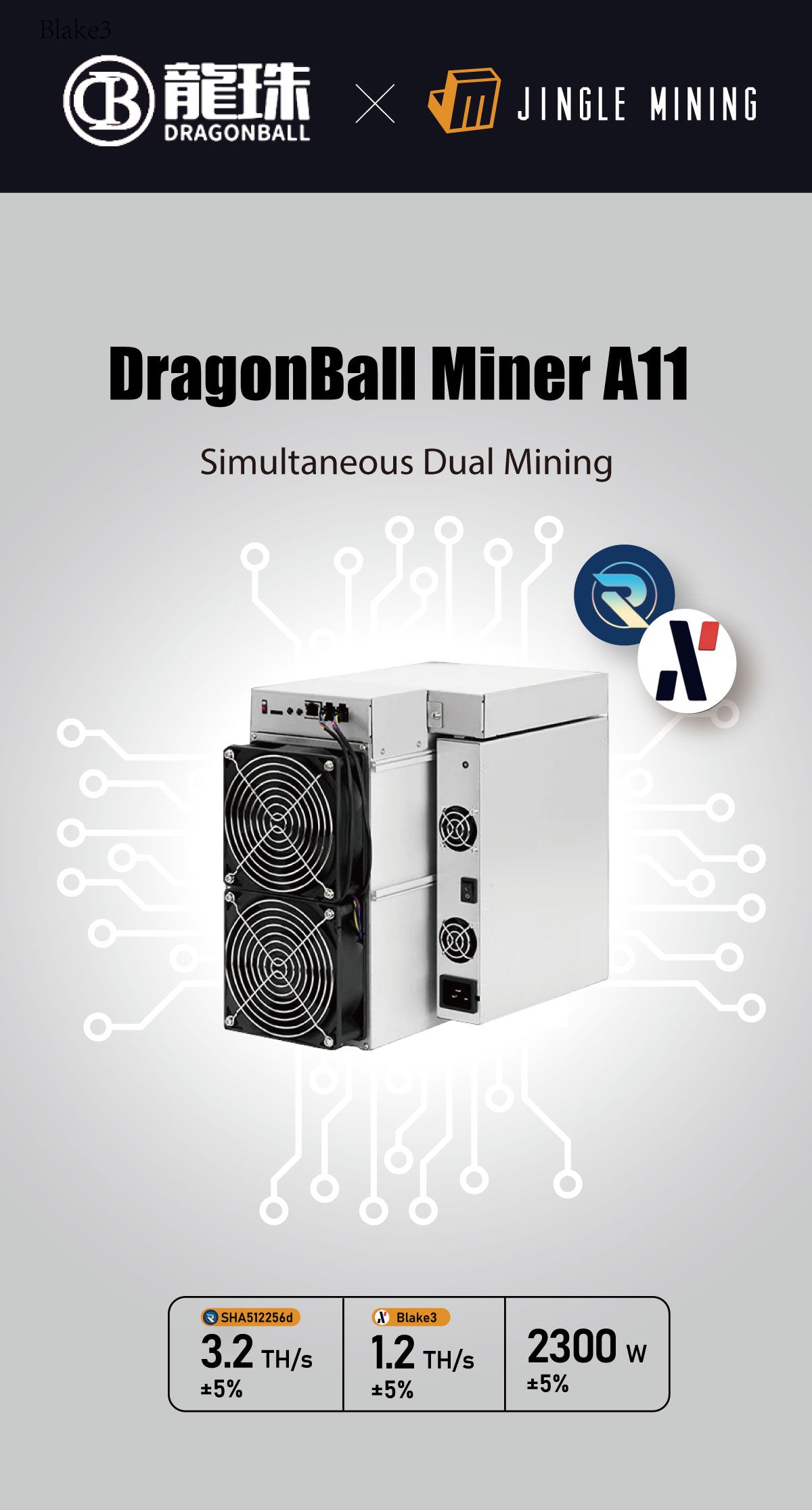 Dragonball Miner A11 (RXD: 3.2T, ALPH: 1.2T)