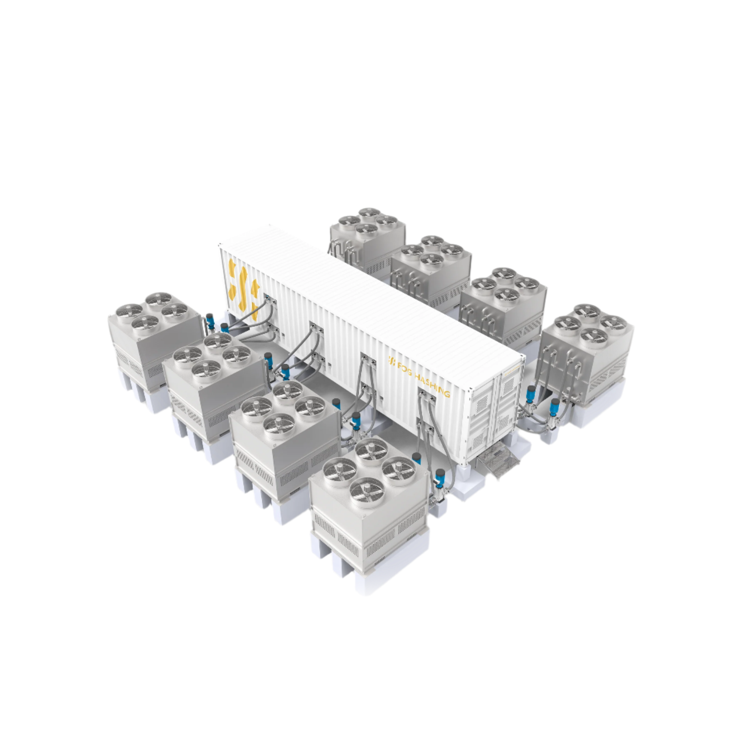 Immersion Cooling Container BC40 MEGA Support Up to 384 AntMiner S19 XP or 480 WhatsMiner M60 M50 Support customization